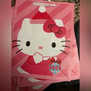 Hello Kitty Pink Christmas Gift Bag